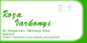 roza varkonyi business card